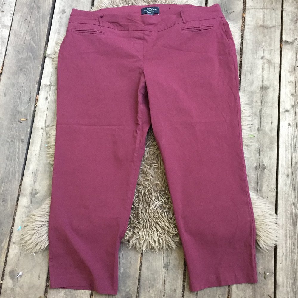 Penningtons 'savvy fit' plum stretch pants - 26P